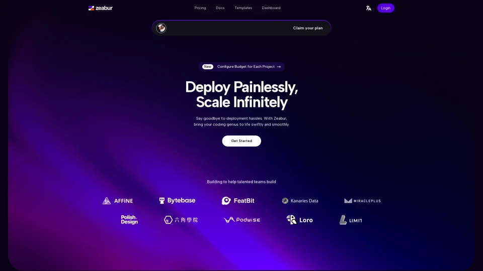 Zeabur - Deploy Painlessly, Scale Infinitely